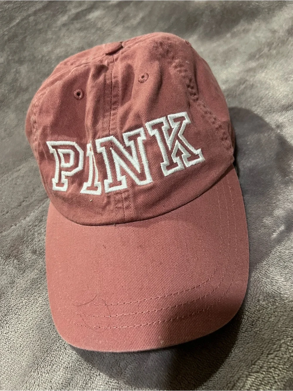 PINK Victoria's Secret Baseball Cap - Dusty Rose with White Logo